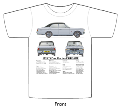 Ford Cortina MkIII 2000E 4dr 1970-76 T-shirt Front